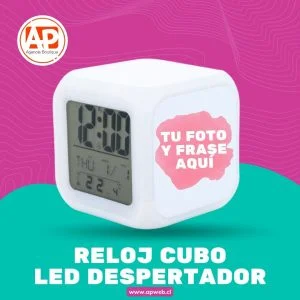Reloj Cubo Led despertador